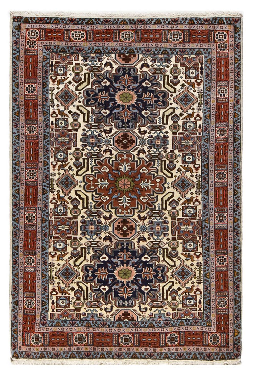 Tapis persan - Nomadic - 206 x 142 cm - multicolore