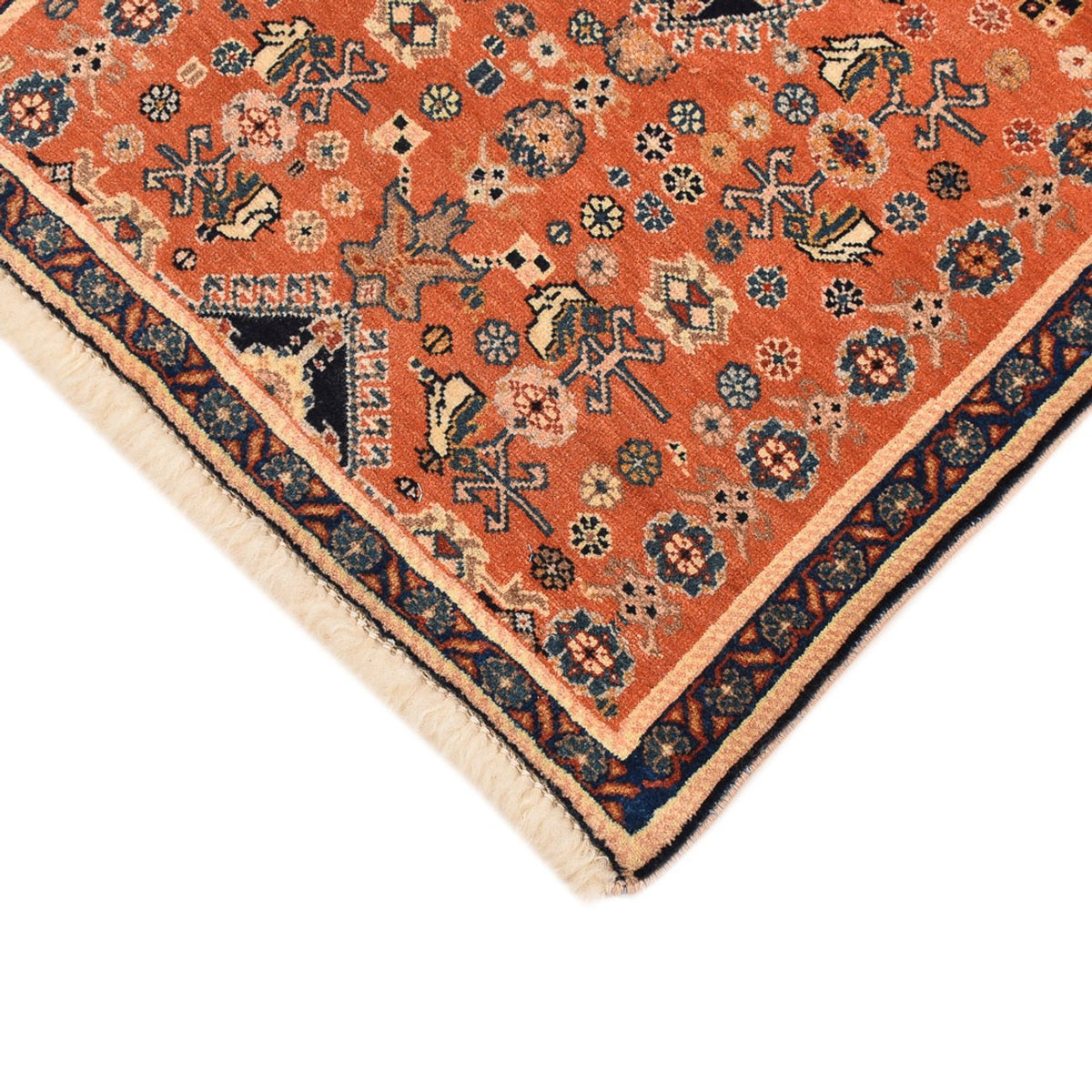 Tapis persan - Nomadic - 124 x 64 cm - orange