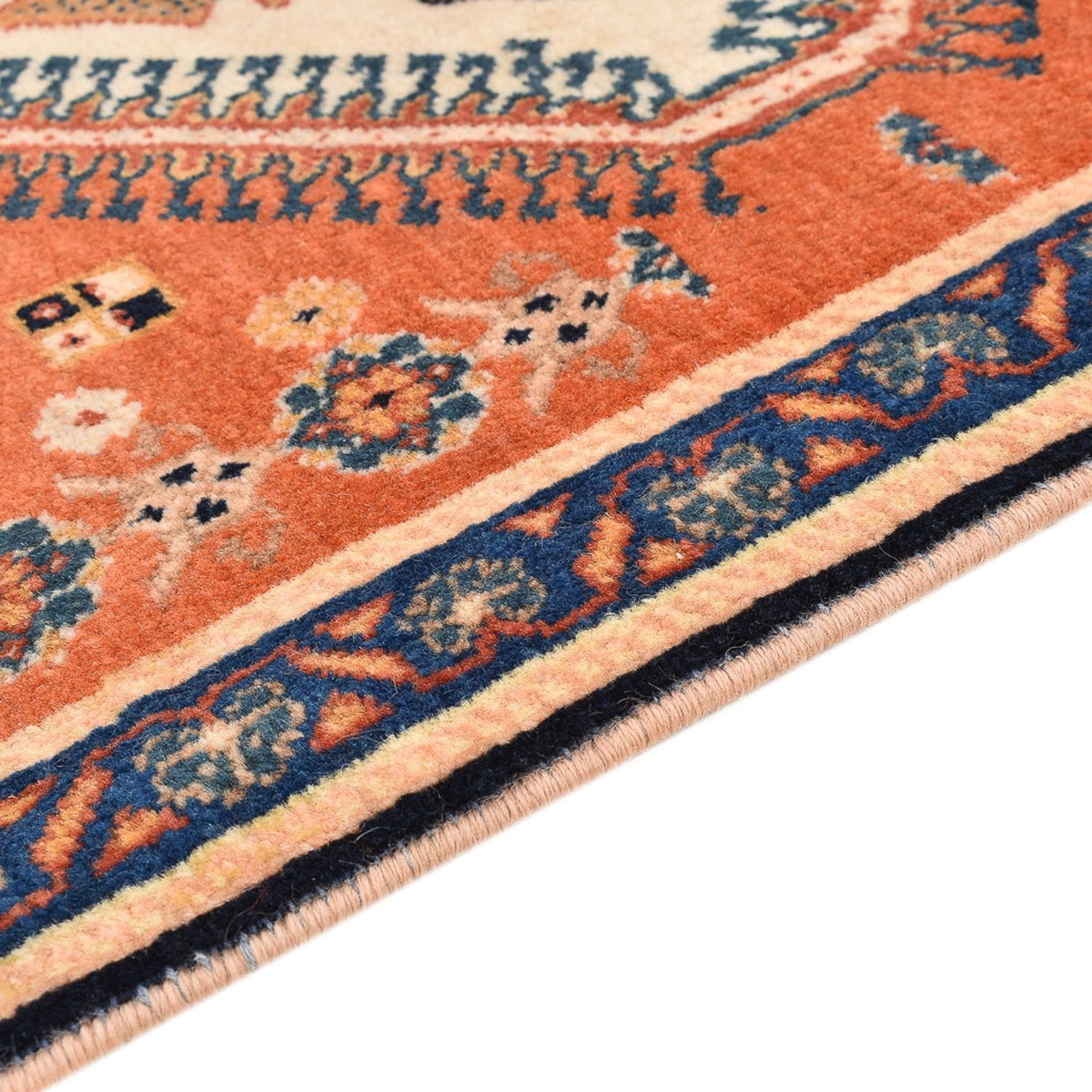 Tapis persan - Nomadic - 124 x 64 cm - orange