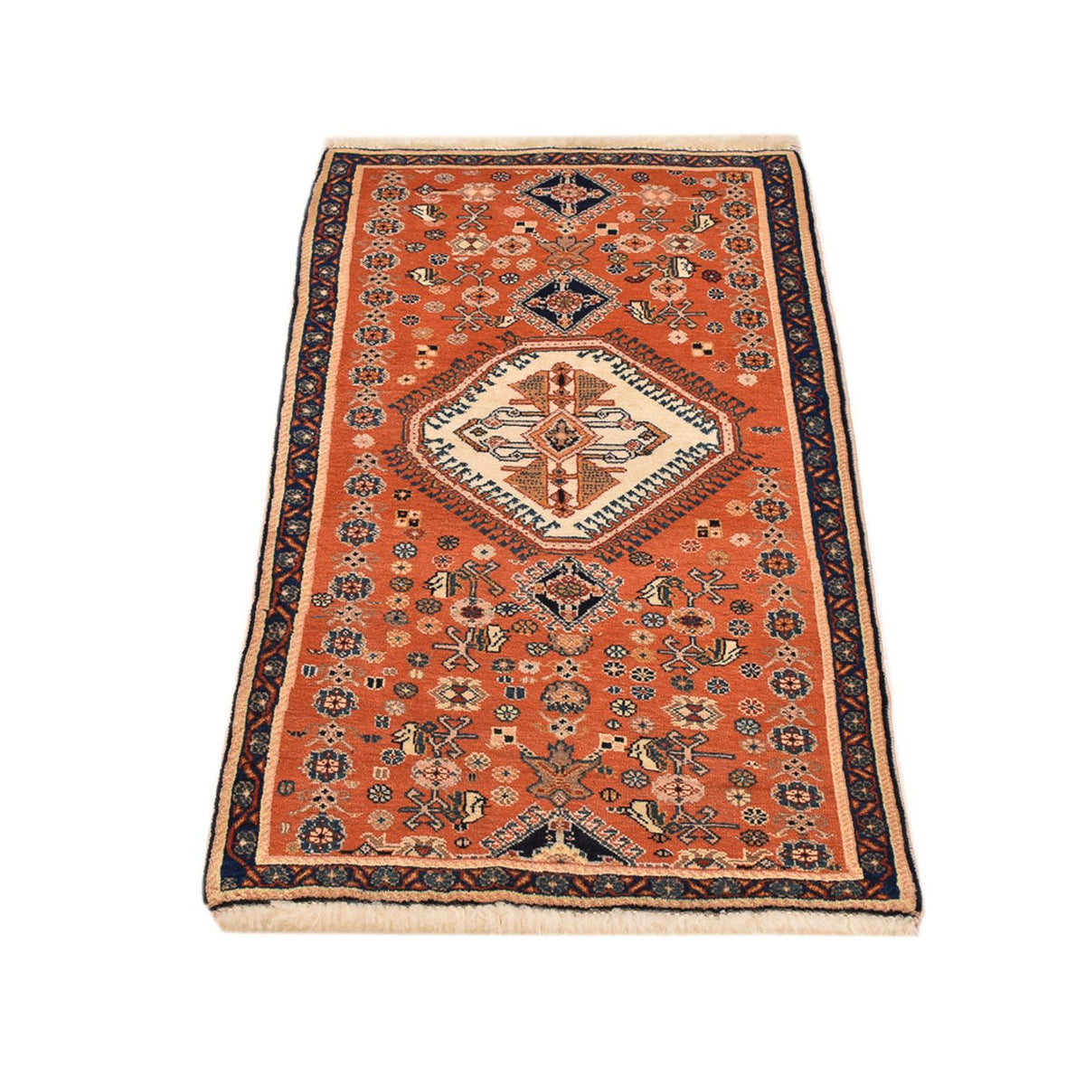 Tapis persan - Nomadic - 124 x 64 cm - orange