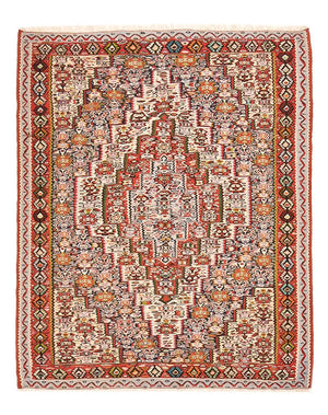 Tapis Kelim - Oriental - 150 x 118 cm - terracotta