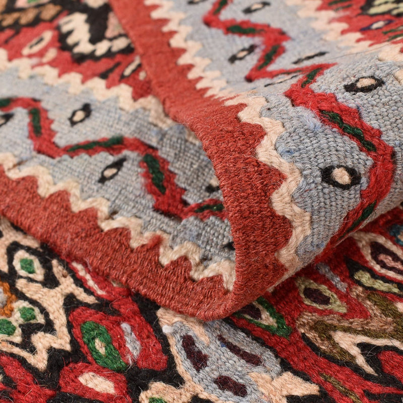 Tapis Kelim - Oriental - 150 x 118 cm - terracotta