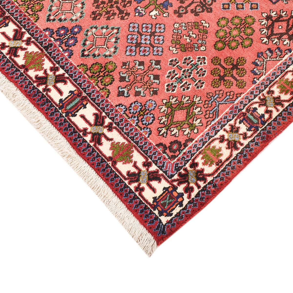 Tapis persan - Nomadic - 158 x 115 cm - rouge clair