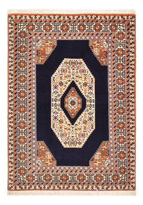 Tapis persan - Tabriz - Royal - 142 x 100 cm - bleu foncé