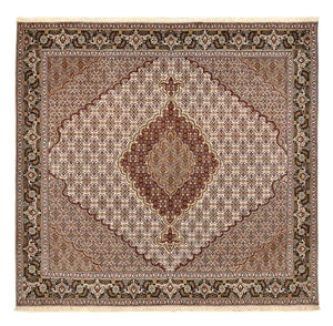 Tapis persan - Tabriz - Royal carré  - 202 x 196 cm - marron clair