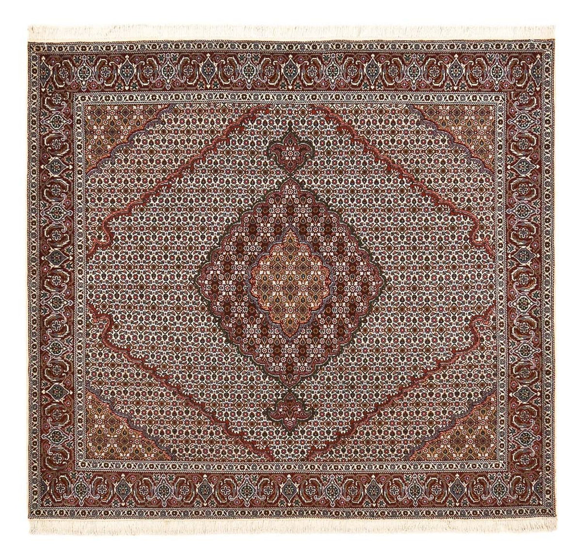 Tapis persan - Bidjar carré  - 202 x 198 cm - rouille