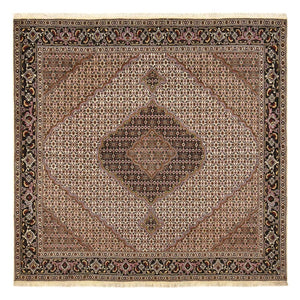 Tapis persan - Tabriz - Royal carré  - 204 x 204 cm - marron