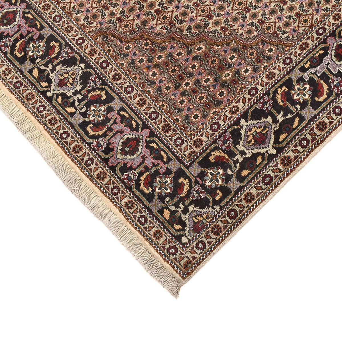 Tapis persan - Tabriz - Royal carré  - 204 x 204 cm - marron