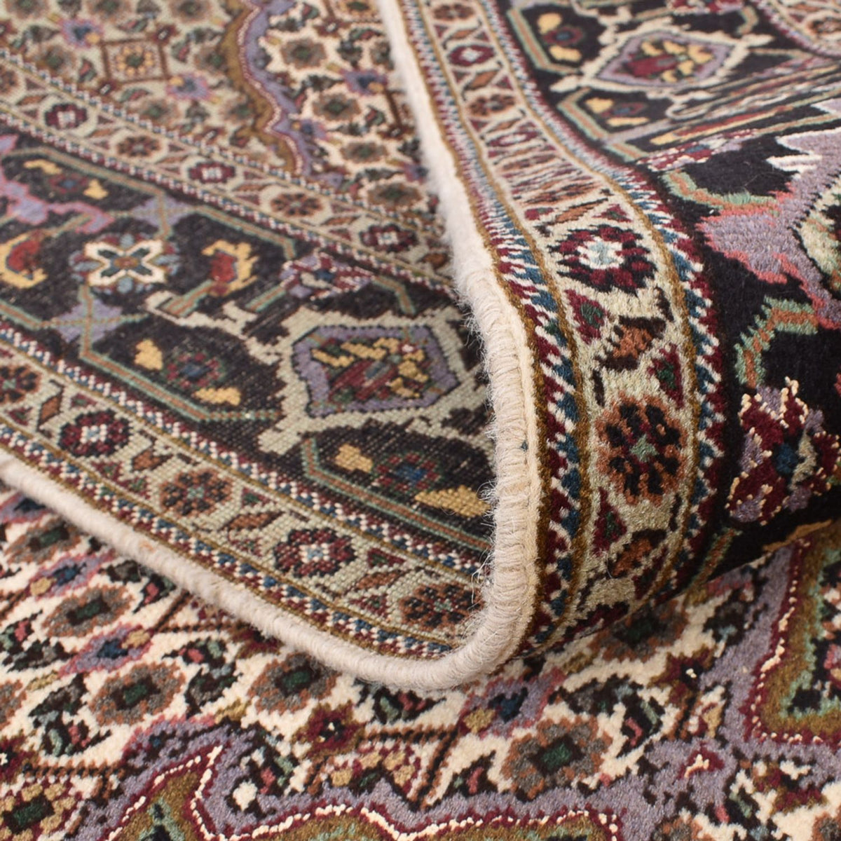 Tapis persan - Tabriz - Royal carré  - 204 x 204 cm - marron