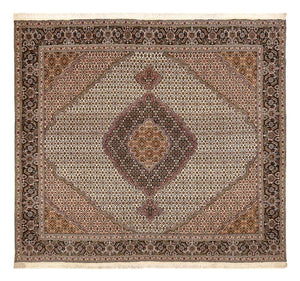 Tapis persan - Tabriz - Royal carré  - 212 x 200 cm - marron