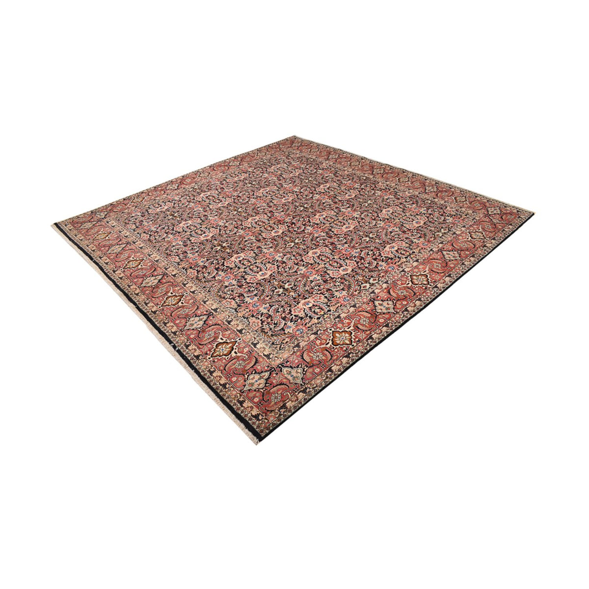 Tapis persan - Bidjar carré  - 302 x 300 cm - rouille
