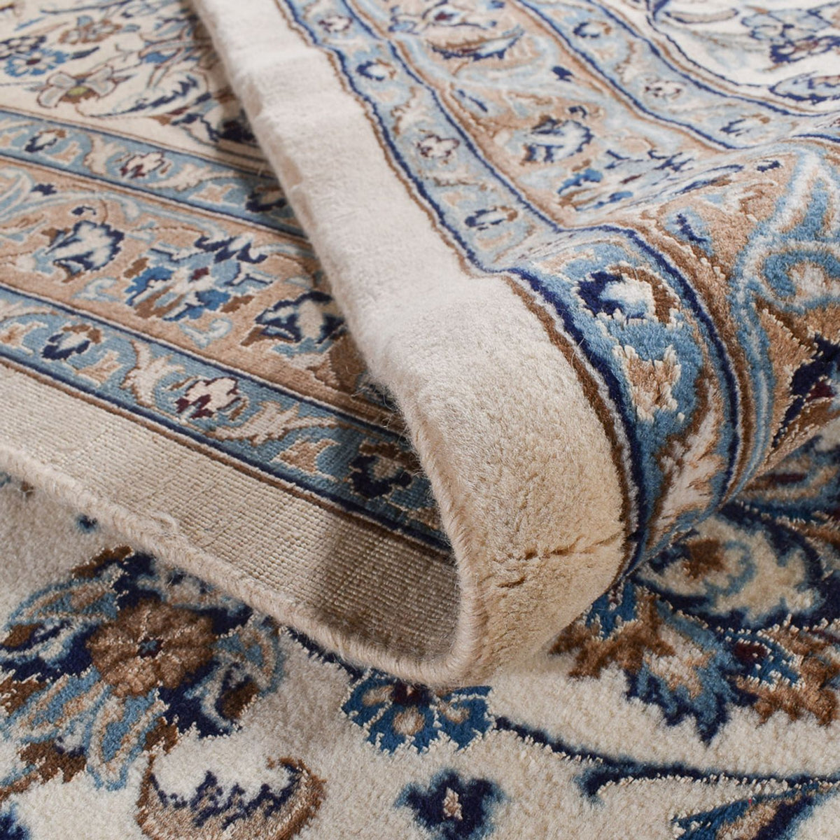 Tapis persan - Nain - Royal - 582 x 386 cm - gris