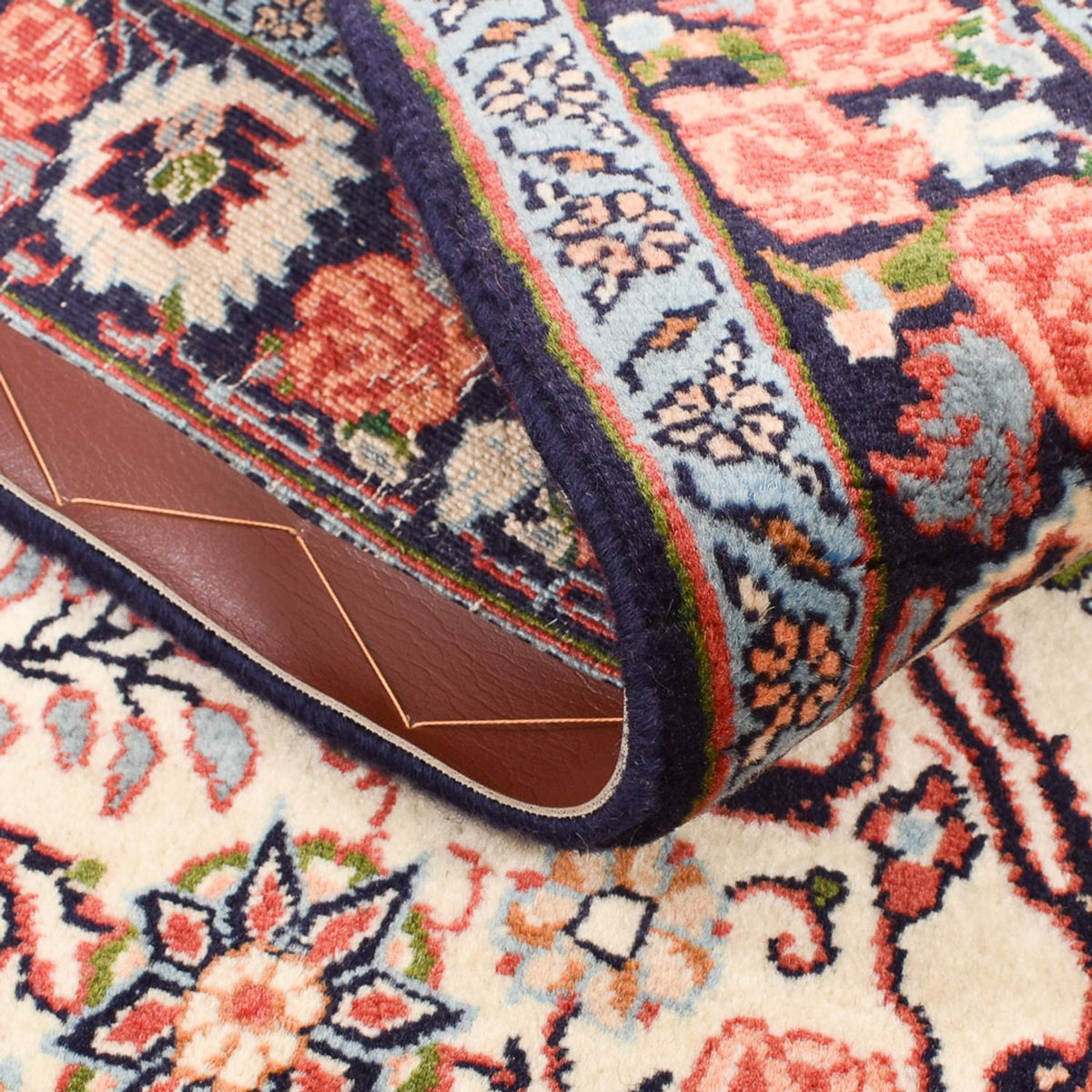 Tapis de couloir Tapis persan - Bidjar - 196 x 82 cm - crème