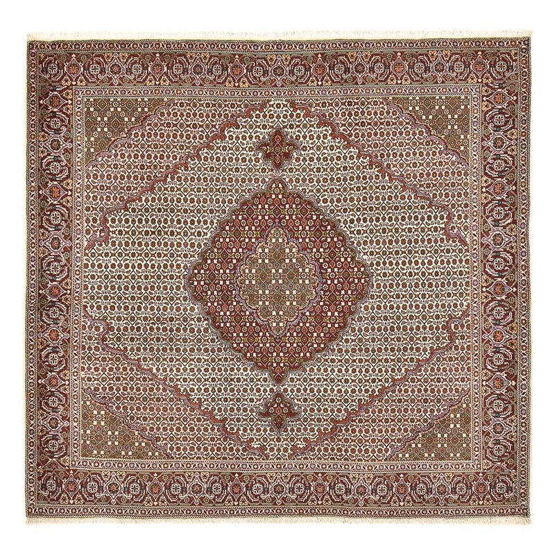 Tapis persan - Tabriz - Royal carré  - 204 x 200 cm - marron