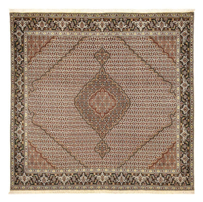 Tapis persan - Tabriz - Royal carré  - 205 x 204 cm - marron