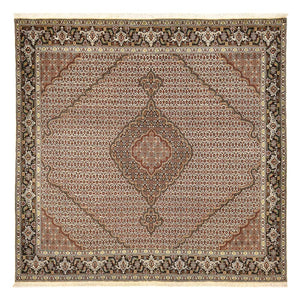 Tapis persan - Tabriz - Royal carré  - 205 x 204 cm - marron
