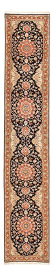Tapis de couloir Tapis persan - Tabriz - Royal - 380 x 75 cm - bleu foncé