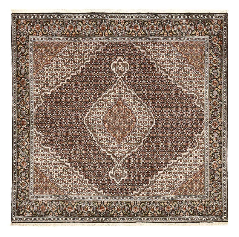 Tapis persan - Tabriz - Royal carré  - 207 x 205 cm - marron