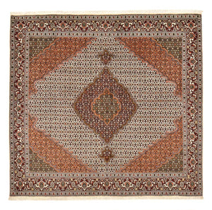 Tapis persan - Tabriz - Royal carré  - 203 x 200 cm - marron clair