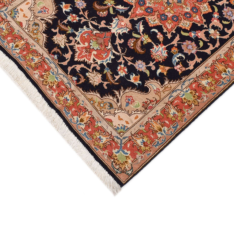 Tapis de couloir Tapis persan - Tabriz - Royal - 380 x 75 cm - bleu foncé