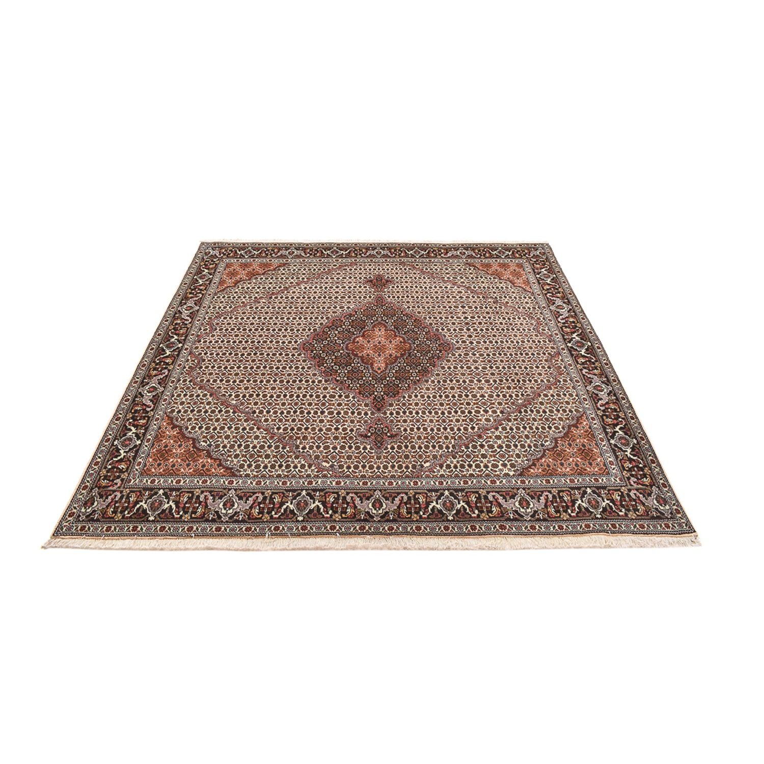 Tapis persan - Tabriz - Royal carré  - 208 x 200 cm - sable