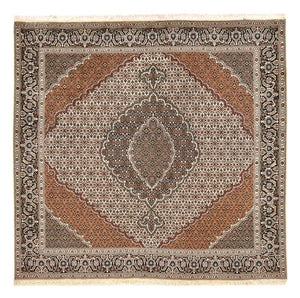 Tapis persan - Tabriz - Royal carré  - 206 x 202 cm - marron clair