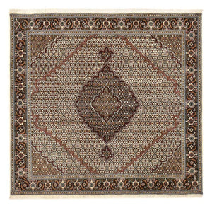 Tapis persan - Tabriz - Royal carré  - 200 x 200 cm - marron