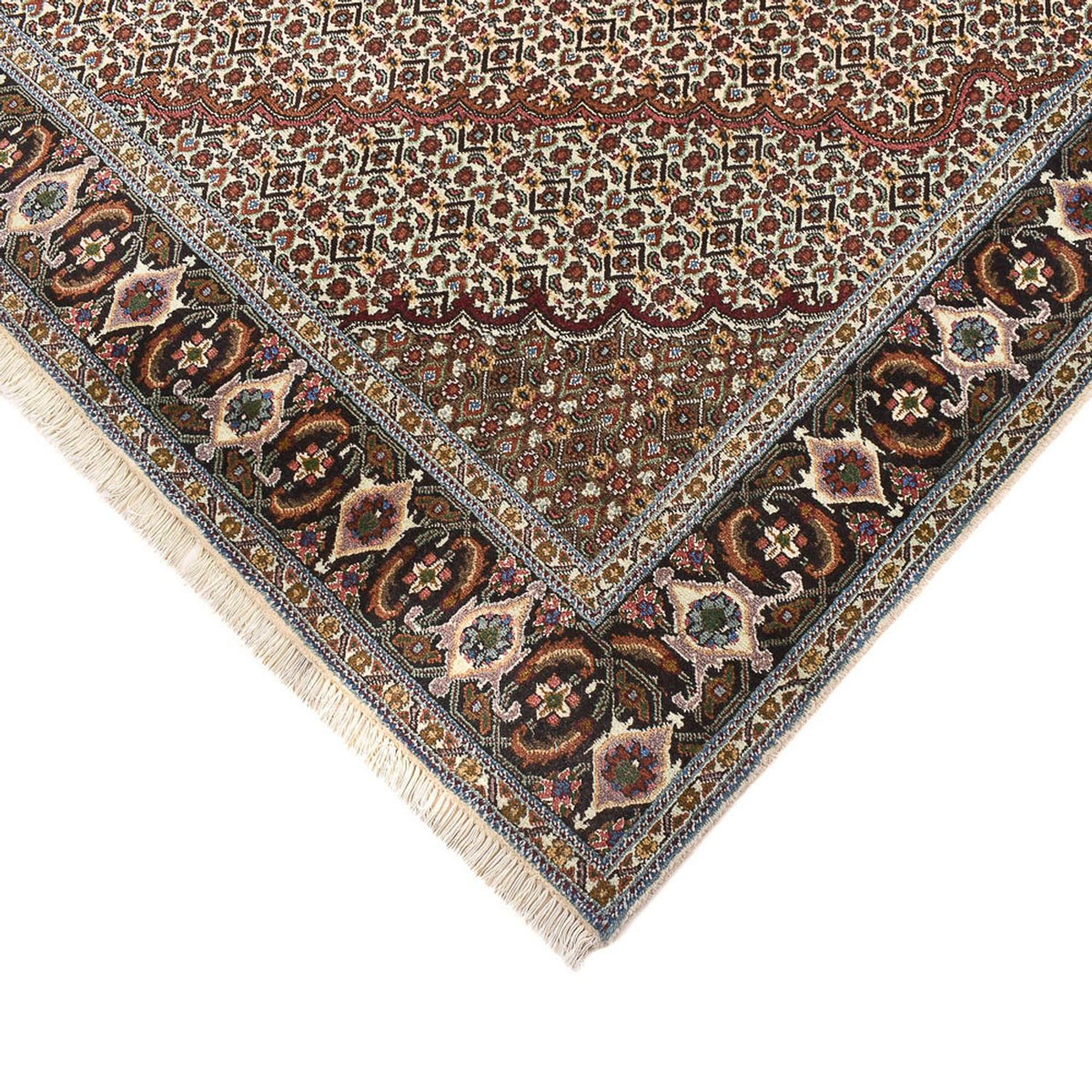 Tapis persan - Tabriz - Royal carré  - 200 x 200 cm - marron