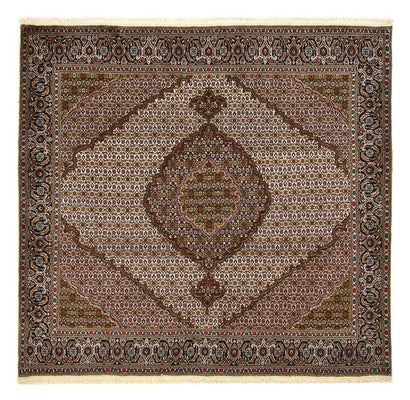 Tapis persan - Tabriz - Royal carré  - 203 x 200 cm - marron