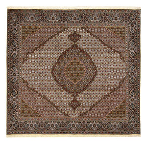 Tapis persan - Tabriz - Royal carré  - 203 x 200 cm - marron
