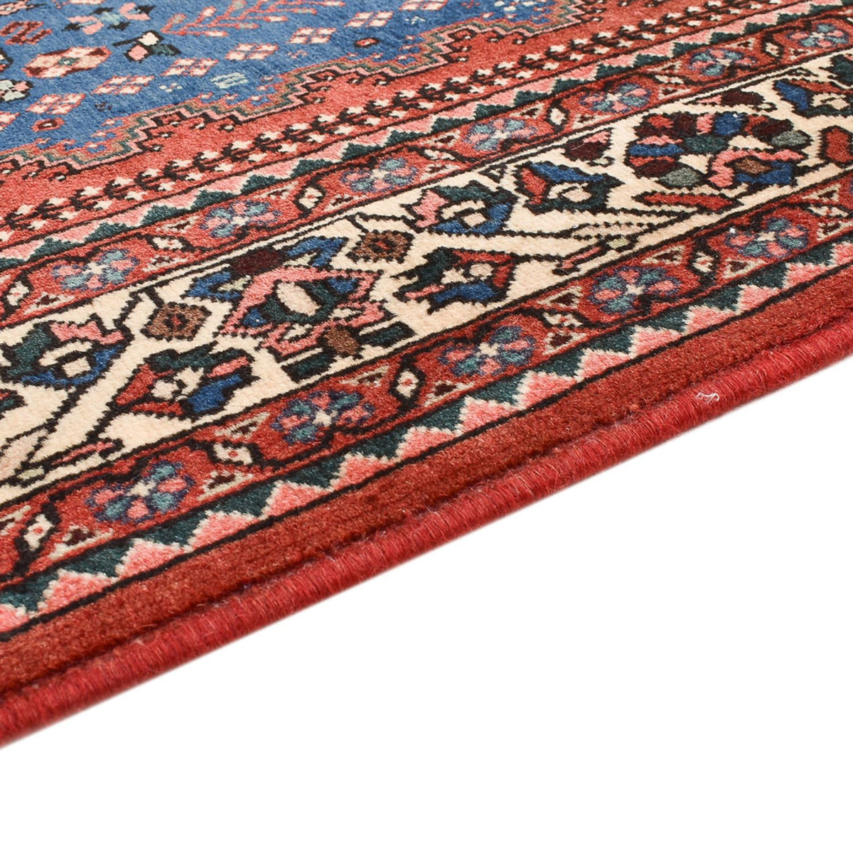 Tapis Gabbeh - Persan Kashkuli - 212 x 155 cm - bleu foncé