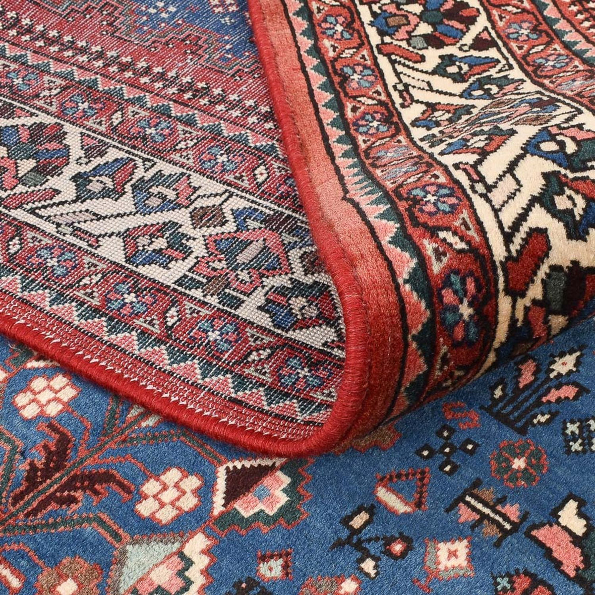Tapis Gabbeh - Persan Kashkuli - 212 x 155 cm - bleu foncé