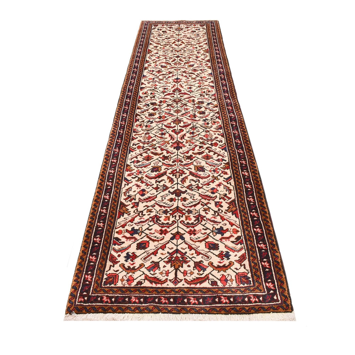 Tapis de couloir Tapis persan - Nomadic - 375 x 91 cm - beige