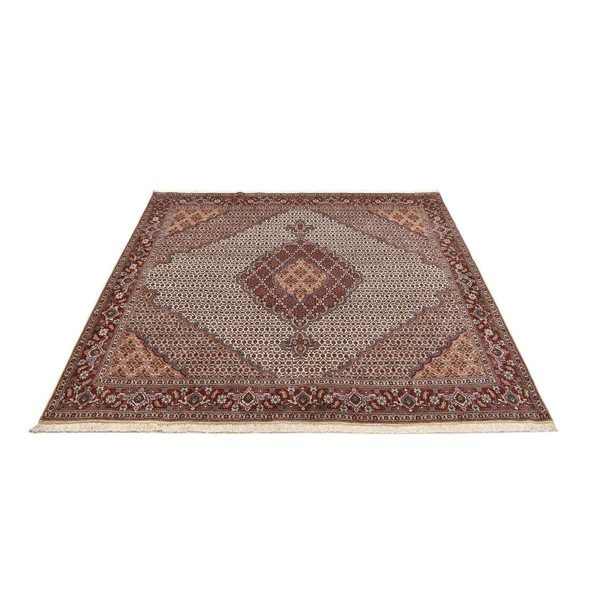 Tapis persan - Tabriz - Royal carré  - 204 x 198 cm - marron clair