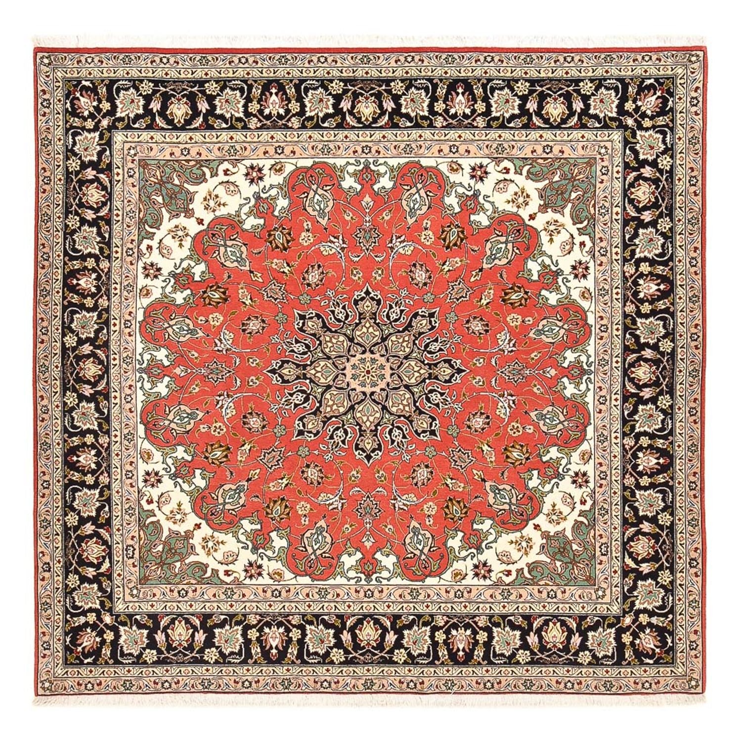 Tapis persan - Tabriz - Royal carré  - 204 x 200 cm - rouge