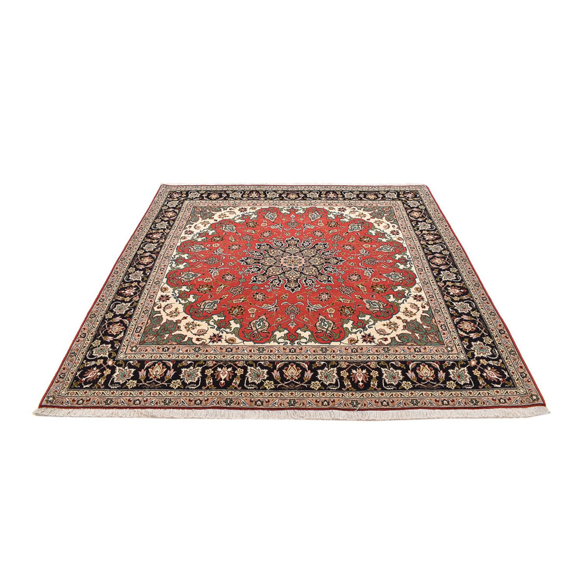 Tapis persan - Tabriz - Royal carré  - 204 x 200 cm - rouge