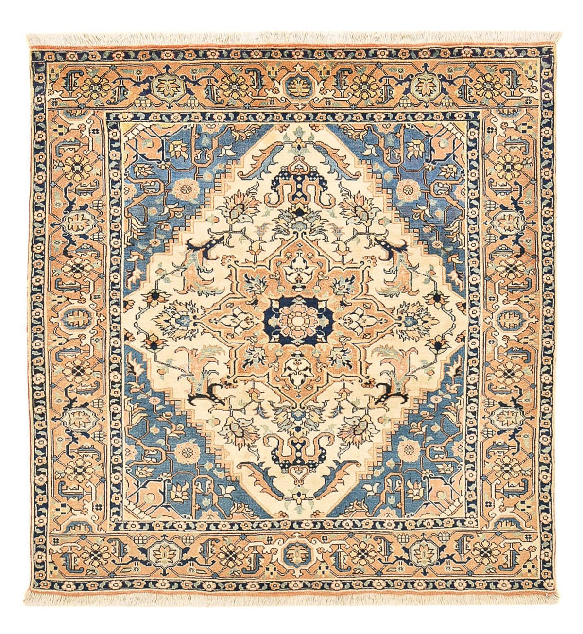 Tapis persan - Nomadic carré  - 207 x 192 cm - beige clair