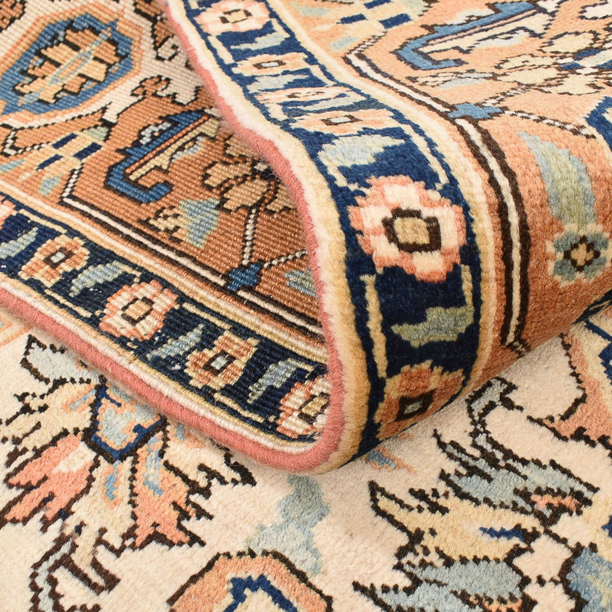 Tapis persan - Nomadic carré  - 207 x 192 cm - beige clair