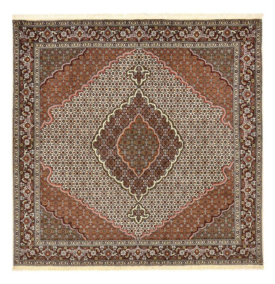 Tapis persan - Tabriz - Royal carré  - 205 x 201 cm - marron clair