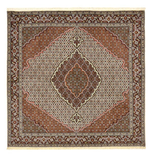 Tapis persan - Tabriz - Royal carré  - 205 x 201 cm - marron clair