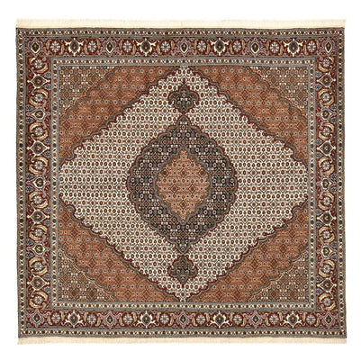 Tapis persan - Tabriz - Royal carré  - 199 x 198 cm - marron clair