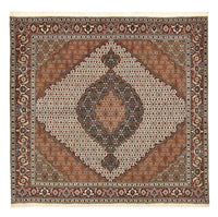 Tapis persan - Tabriz - Royal carré  - 199 x 198 cm - marron clair