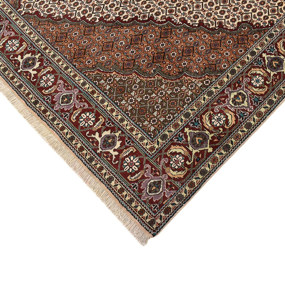 Tapis persan - Tabriz - Royal carré  - 199 x 198 cm - marron clair