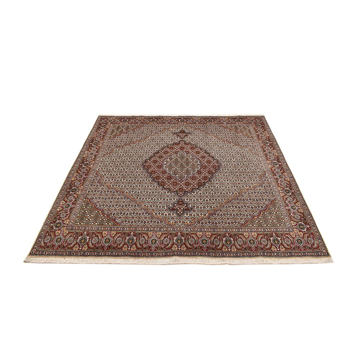 Tapis persan - Tabriz - Royal carré  - 205 x 204 cm - marron clair