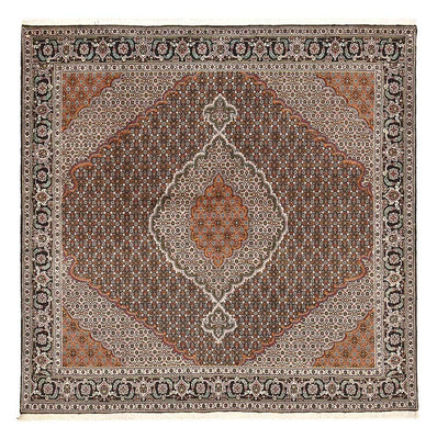 Tapis persan - Tabriz - Royal carré  - 203 x 203 cm - marron