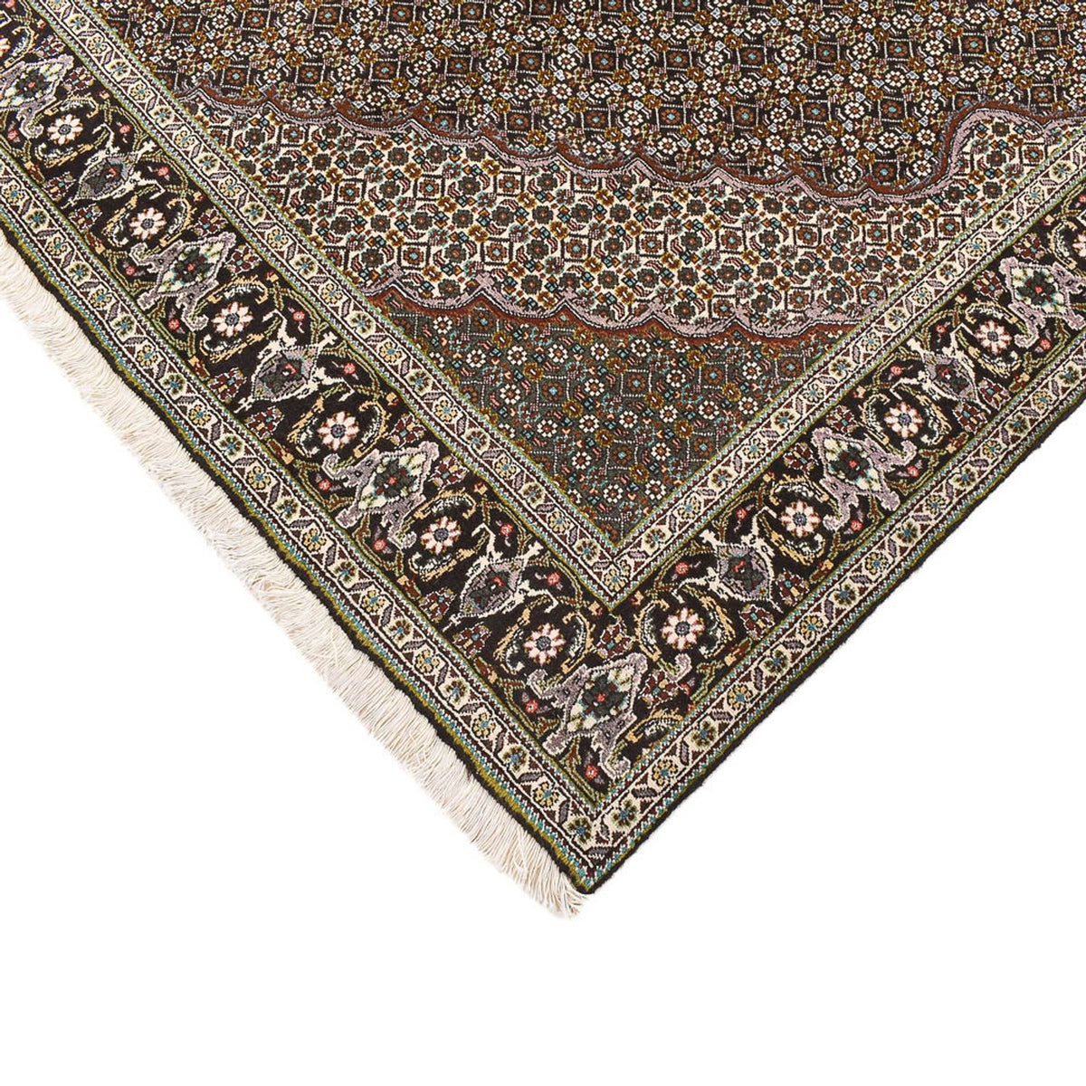 Tapis persan - Tabriz - Royal carré  - 201 x 200 cm - marron