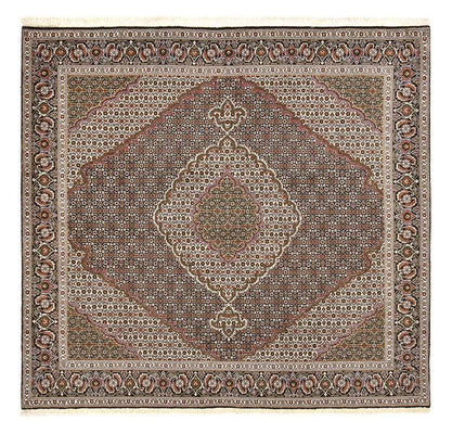Tapis persan - Tabriz - Royal carré  - 200 x 197 cm - marron