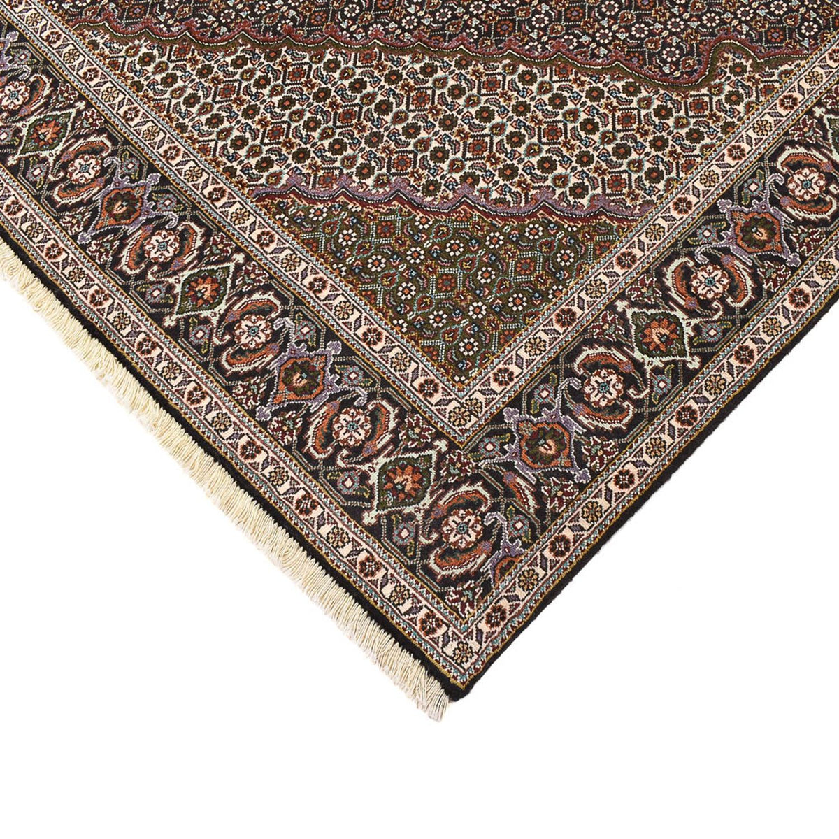 Tapis persan - Tabriz - Royal carré  - 200 x 197 cm - marron