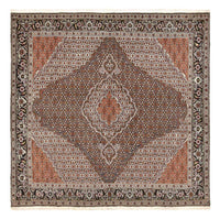 Tapis persan - Tabriz - Royal carré  - 206 x 200 cm - marron