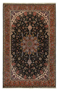 Tapis persan - Tabriz - Royal - 308 x 201 cm - bleu foncé